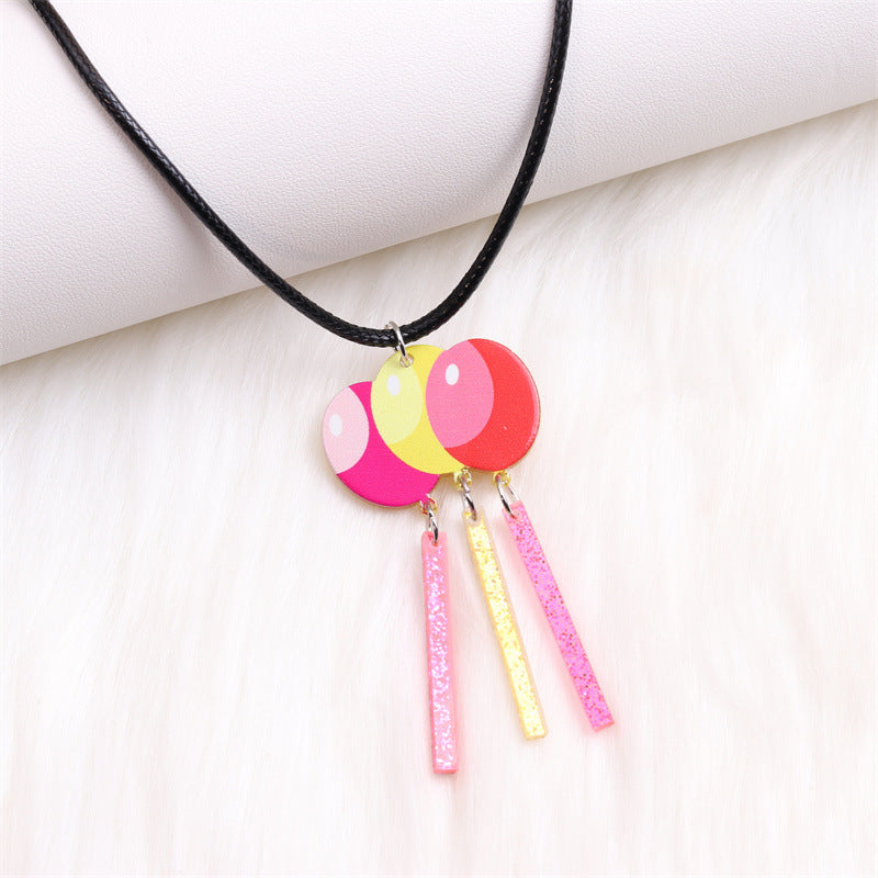 Wholesale Valentine's Day Sweater Hat Acrylic Necklace